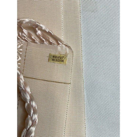 Vintage Japanese Obi Tie Waist Fabric Belt Peach Orange Stripes 40 Inches Spring - Picture 12 of 13